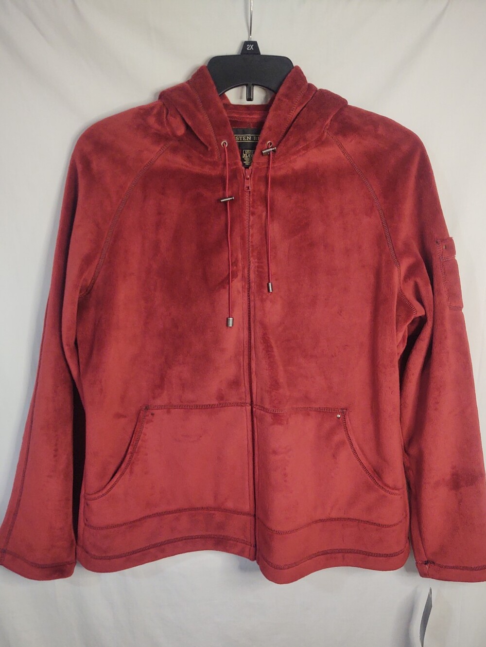 NWT Kristen Blake Velour Full Zip Hoodie XL - Picture 2 of 10